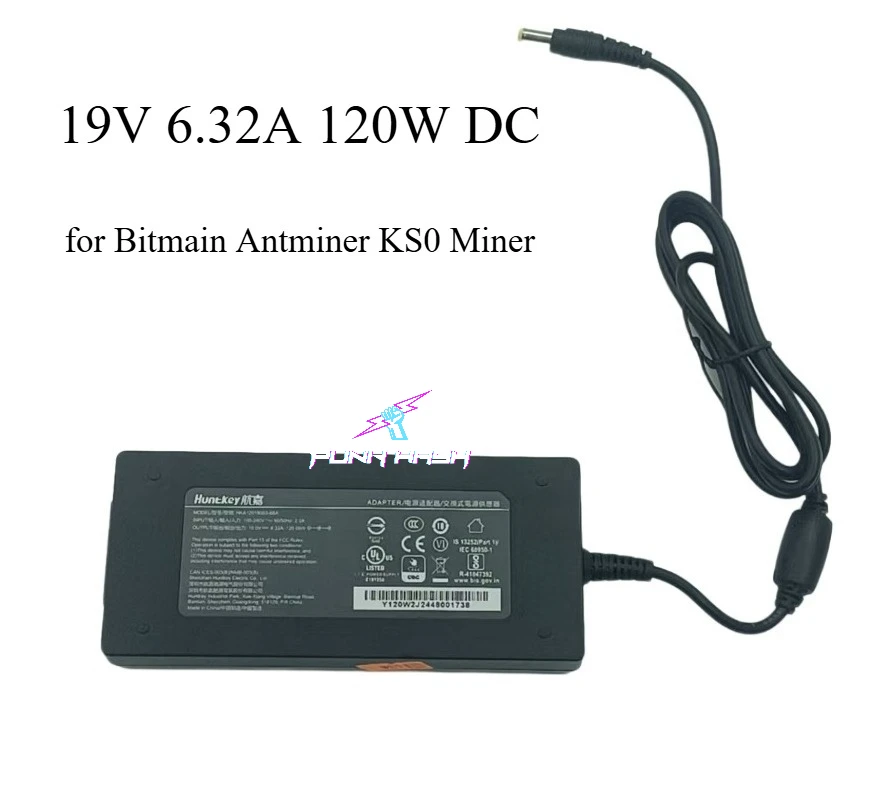 Original Glacier KS0 Power Adapter HKA12019063-6BA 19V 6.32A 120W DC Compatible for Bitmain Antminer KS0 Miner
Original Glacier KS0 Power Adapter HKA12019063-6BA 19V 6.32A 120W DC Compatible for Bitmain Antminer KS0 Miner