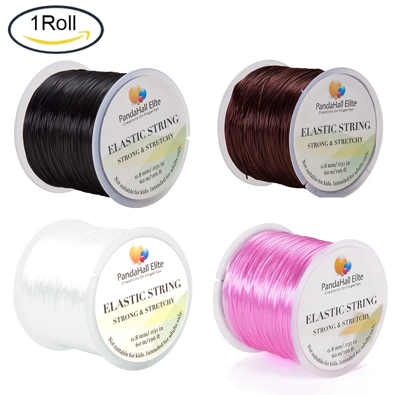 1 Roll 0.8mm White Elastic Stretch Polyester Jewelry Bracelet Elastic String Cord (60m/Roll)
1 Roll 0.8mm White Elastic Stretch Polyester Jewelry Bracelet Elastic String Cord (60m/Roll)