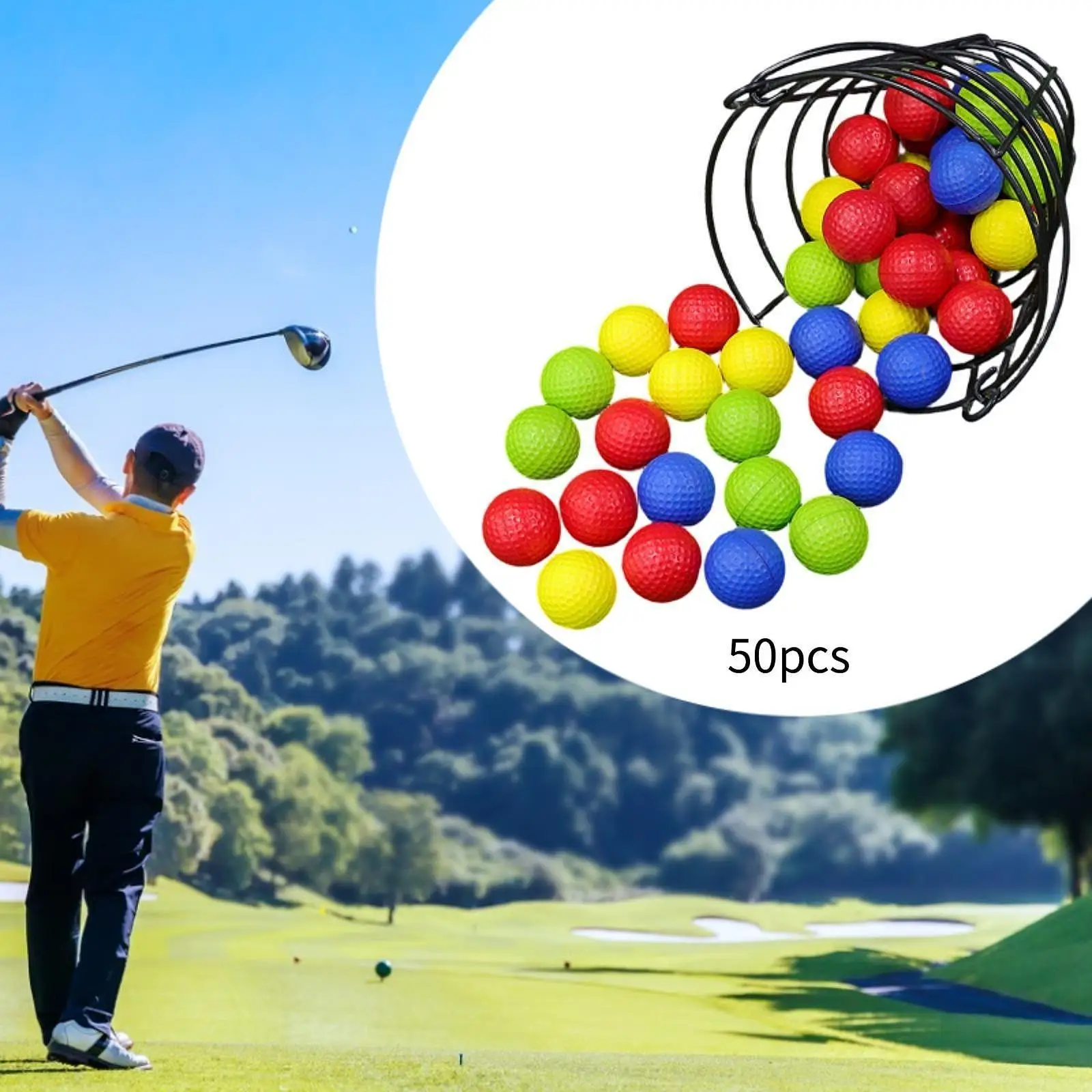 50Pcs Golf Practice Balls, Training Balls, Lightweight Training Aid, with Bucket,Golf Accessories for Putting Practice
50Pcs Golf Practice Balls, Training Balls, Lightweight Training Aid, with Bucket,Golf Accessories for Putting Practice
