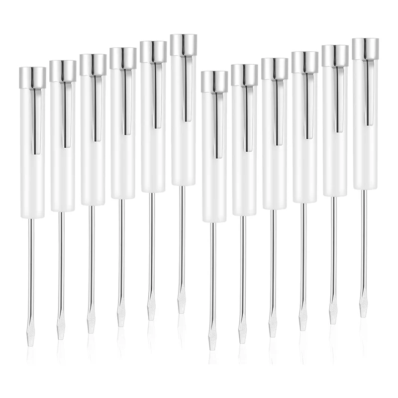 High Quality-12 Pcs Pocket Screwdriver Top And Clip Flat Blade Screwdrivers For Mechanical Electrician Repair Tools, 5.2 Inch, D
High Quality-12 Pcs Pocket Screwdriver Top And Clip Flat Blade Screwdrivers For Mechanical Electrician Repair Tools, 5.2 Inch, D