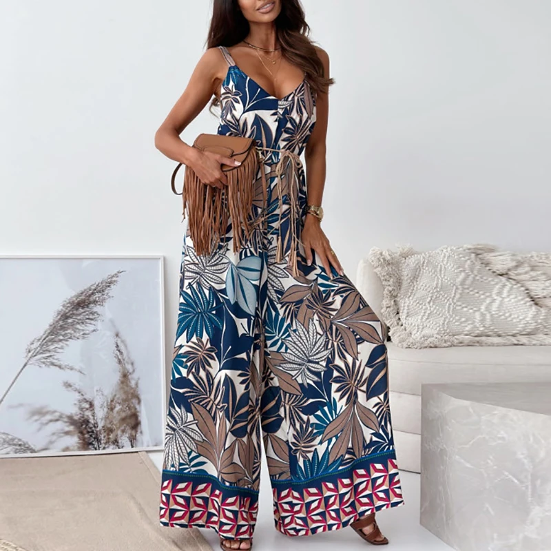 New Casual Streetwear Loose Playsuit Retro Pattern Printed High Waist Women's Jumpsuit Fashion V Neck Suspender Bohemian Romper
New Casual Streetwear Loose Playsuit Retro Pattern Printed High Waist Women's Jumpsuit Fashion V Neck Suspender Bohemian Romper
