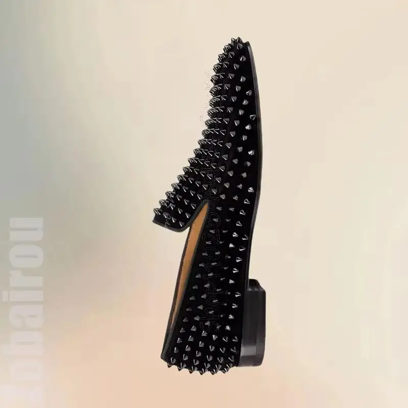 Black Spikes Decor Square Toe Men Loafers Fashion Slip On Men Shoes Luxury Handmade Party Feast Banquet Office Men Dress Shoes
Black Spikes Decor Square Toe Men Loafers Fashion Slip On Men Shoes Luxury Handmade Party Feast Banquet Office Men Dress Shoes