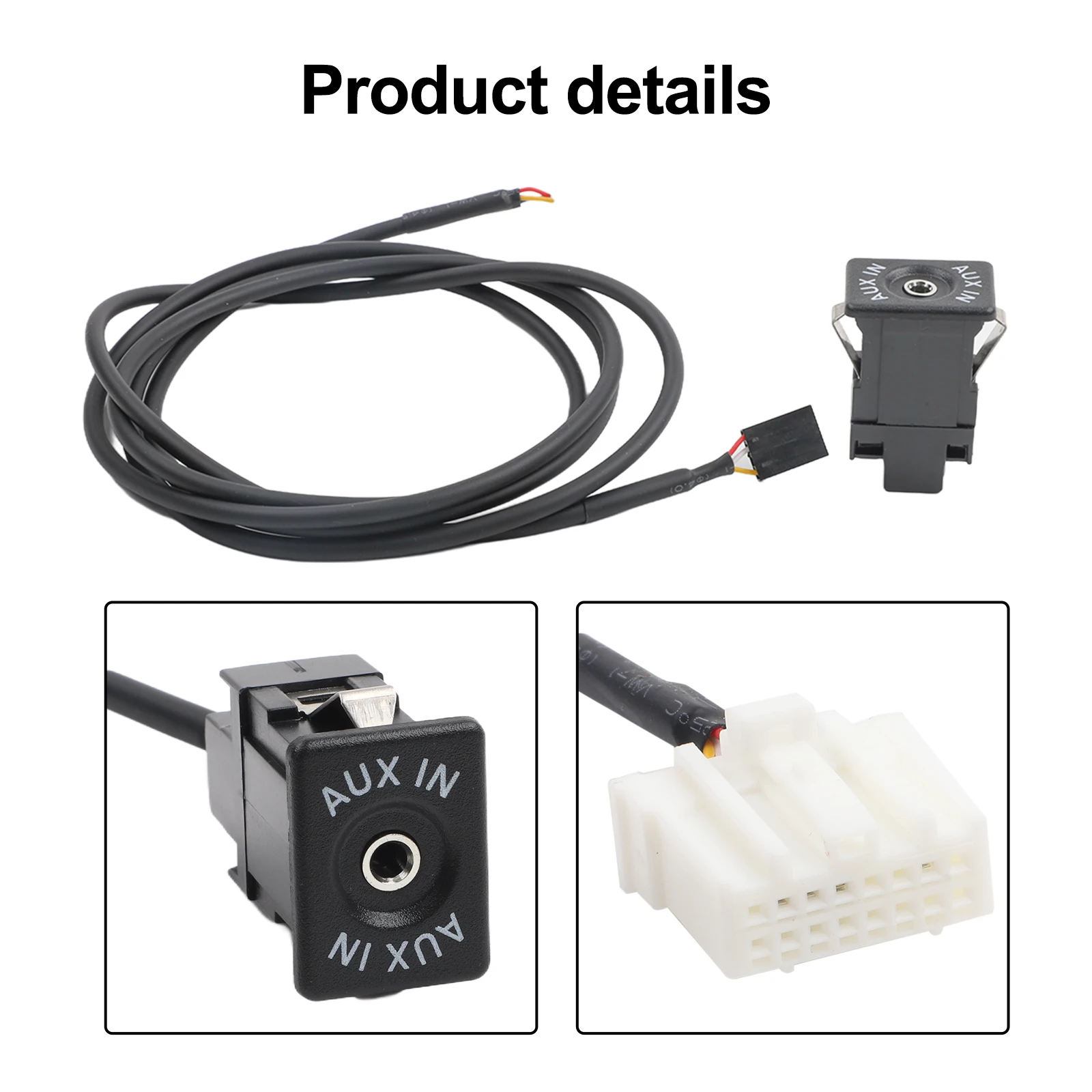Audio Extension Cable AUX Input Adapter Car Audio System Easy To Use Reliable Installation Wear-resistant Material
Audio Extension Cable AUX Input Adapter Car Audio System Easy To Use Reliable Installation Wear-resistant Material
