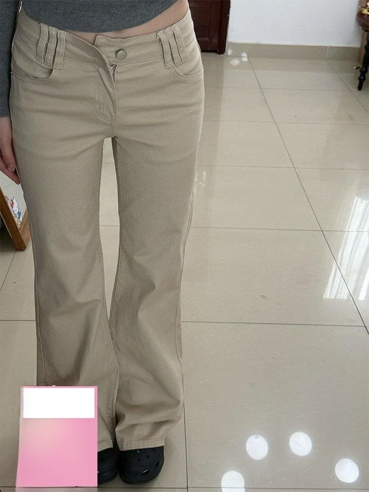 Slim High Waist Bell Bottom Denim Jeans Women's Summer New Style Thin Washed American Style Khaki Color Jeans Straight Leg Pants
Slim High Waist Bell Bottom Denim Jeans Women's Summer New Style Thin Washed American Style Khaki Color Jeans Straight Leg Pants