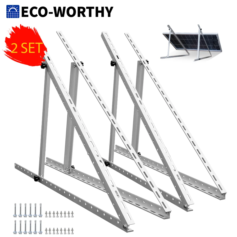 ECO-WORTHY 2 комплекта 45-дюймовых регулируемых кронштейнов для крепления наклона солнечной панели со складными наклонными ножками, Ieal для 2-4 шт. 100 200 300 400 Вт
ECO-WORTHY 2 комплекта 45-дюймовых регулируемых кронштейнов для крепления наклона солнечной панели со складными наклонными ножками, Ieal для 2-4 шт. 100 200 300 400 Вт