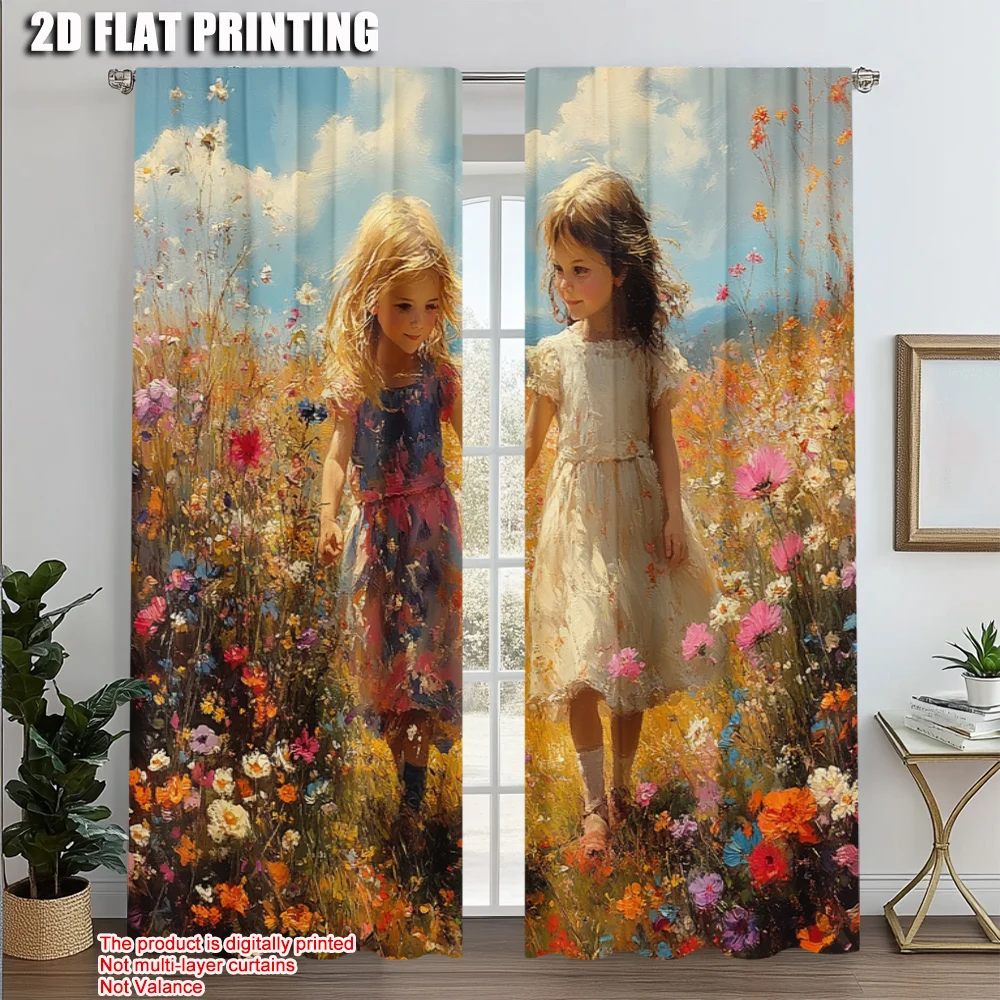 2pcs, Creative Curtains 2D print Floral Friendship Machine Washable Fabric (without rod) Versatile All Perfect for Bedroom,
2pcs, Creative Curtains 2D print Floral Friendship Machine Washable Fabric (without rod) Versatile All Perfect for Bedroom,