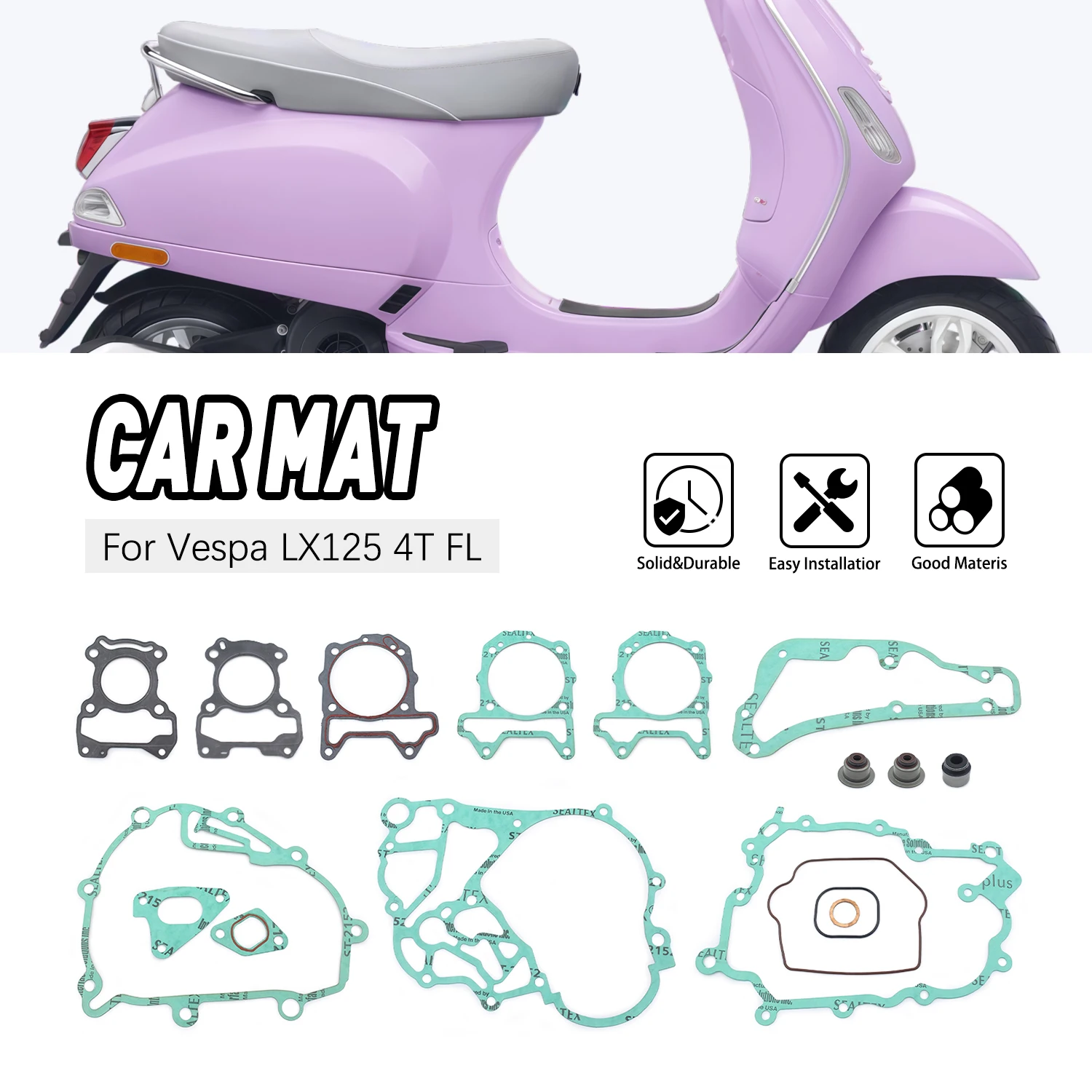 Motorcycle Complete Cylinder Head Overhaul Gasket Repair Pad Mat Set For Vespa LX125 4T FL 2012 2013 2014 2015 2016 2017-2024
Motorcycle Complete Cylinder Head Overhaul Gasket Repair Pad Mat Set For Vespa LX125 4T FL 2012 2013 2014 2015 2016 2017-2024