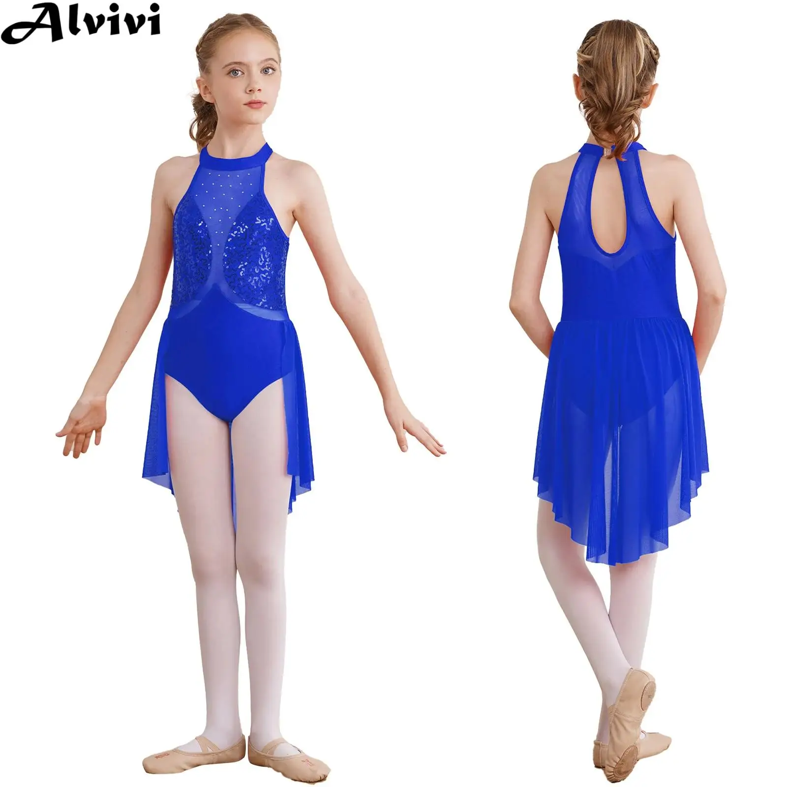 Kids Girls Lyrical Dance Dress Sleeveless Sequin Leotard Dancewear Figure Skating Ballet Rhythmic Gymnastics Performance Costume
Kids Girls Lyrical Dance Dress Sleeveless Sequin Leotard Dancewear Figure Skating Ballet Rhythmic Gymnastics Performance Costume