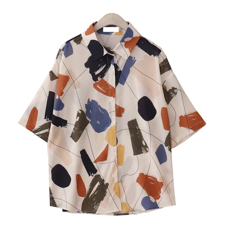 Women's Vintage Design Printed Chiffon Shirts, Turn-Down, Loose, Casual, All Match, Female Outwear Tops, Summer, New, 2021
Women's Vintage Design Printed Chiffon Shirts, Turn-Down, Loose, Casual, All Match, Female Outwear Tops, Summer, New, 2021