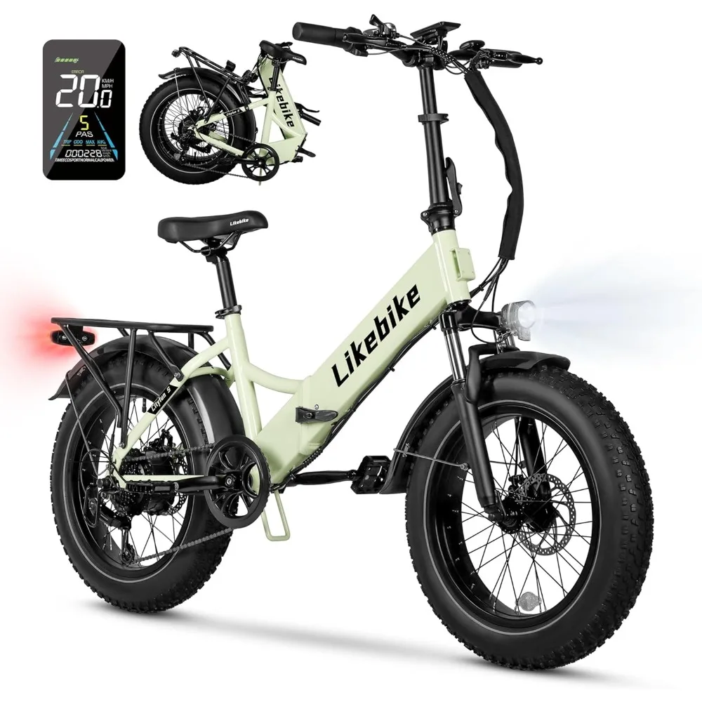 Folding electric bicycle 20 "x 4.0 fat tire electric bicycle, 48V lithium battery detachable battery, peak power 720W
Folding electric bicycle 20 "x 4.0 fat tire electric bicycle, 48V lithium battery detachable battery, peak power 720W