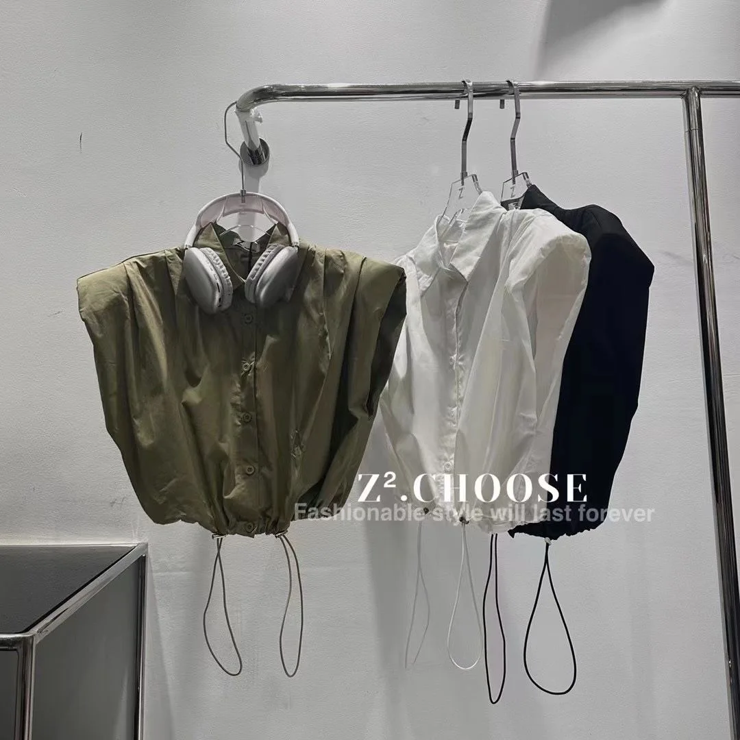 Girls' Summer New Shirt Style Fashion Solid Color Rope Waist Single Breasted Sleeveless Kids All-match Short Shirt
Girls' Summer New Shirt Style Fashion Solid Color Rope Waist Single Breasted Sleeveless Kids All-match Short Shirt