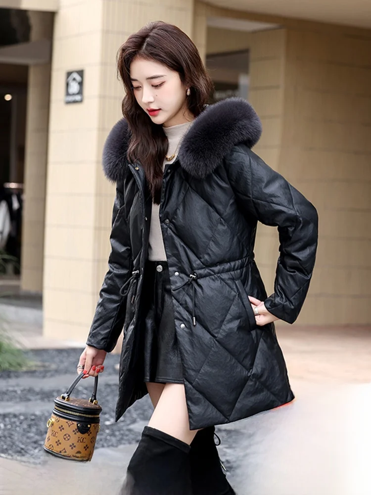 Winter 2025 Women's Long Thiened Genuine Leather down Jaet eepskin Coat Fur Collar Commute Sle Zipper Closure Long Sl...
Winter 2025 Women's Long Thiened Genuine Leather down Jaet eepskin Coat Fur Collar Commute Sle Zipper Closure Long Sl...