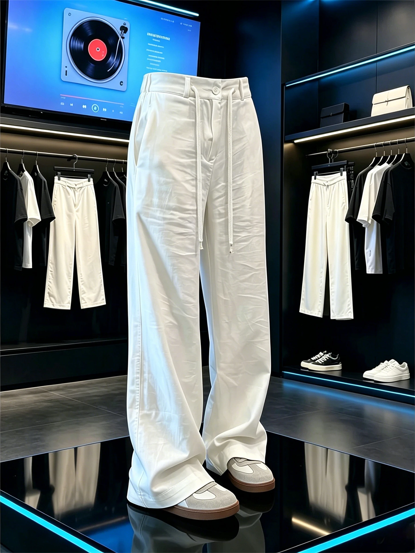 White Linen Wide Leg Pants Men's Summer Thin Loose Casual Pants Drapey Straight Leg Trousers Breathable Comfortable Fashion
White Linen Wide Leg Pants Men's Summer Thin Loose Casual Pants Drapey Straight Leg Trousers Breathable Comfortable Fashion