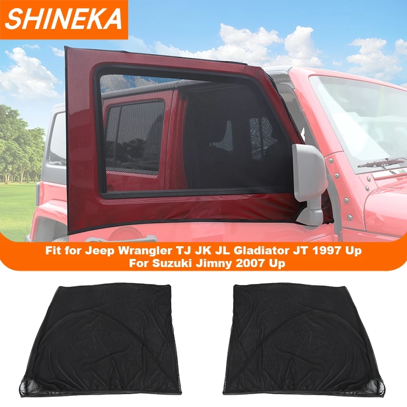 SHINEKA Car Curtain Window Sun Visors Sunshade Cover Insect Net for Suzuki Jimny for Jeep Wrangler TJ JK JL JT BJ40 Accessories
SHINEKA Car Curtain Window Sun Visors Sunshade Cover Insect Net for Suzuki Jimny for Jeep Wrangler TJ JK JL JT BJ40 Accessories