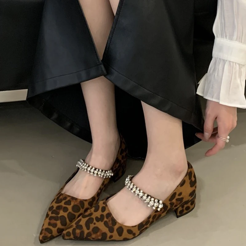 Eilyken Spring Summer Crystal Leopard Print Women Pumps Elegant Pointed Toe Square Low Heels Party Dress Shoes
Eilyken Spring Summer Crystal Leopard Print Women Pumps Elegant Pointed Toe Square Low Heels Party Dress Shoes