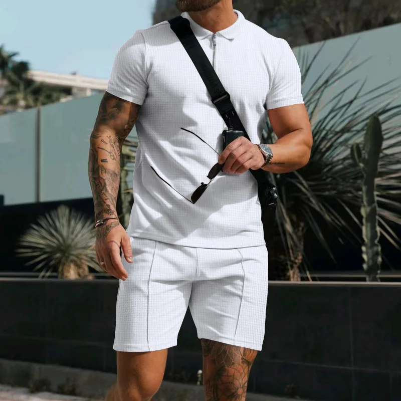 Men's loose and comfortable Polo short-sleeved set, American street sports set, suitable for summer wear, is a great gift
Men's loose and comfortable Polo short-sleeved set, American street sports set, suitable for summer wear, is a great gift