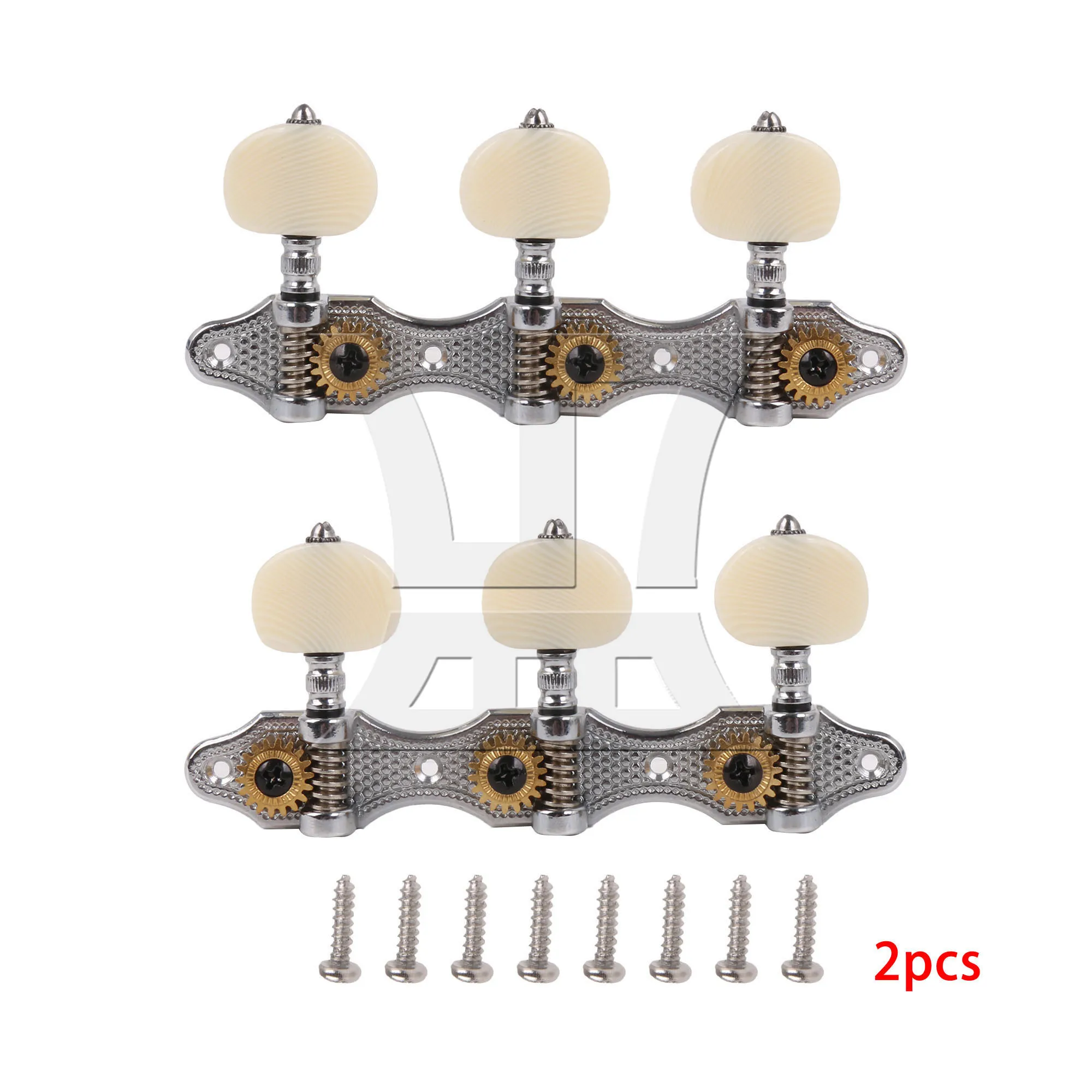 Yibuy 4 шт., классическая гитара, 3-струнные тюнеры, ключ, желтая ручка с узором в виде ракушки, передаточное число 1:18, серебро, 2R2L для замены струн
Yibuy 4 шт., классическая гитара, 3-струнные тюнеры, ключ, желтая ручка с узором в виде ракушки, передаточное число 1:18, серебро, 2R2L для замены струн