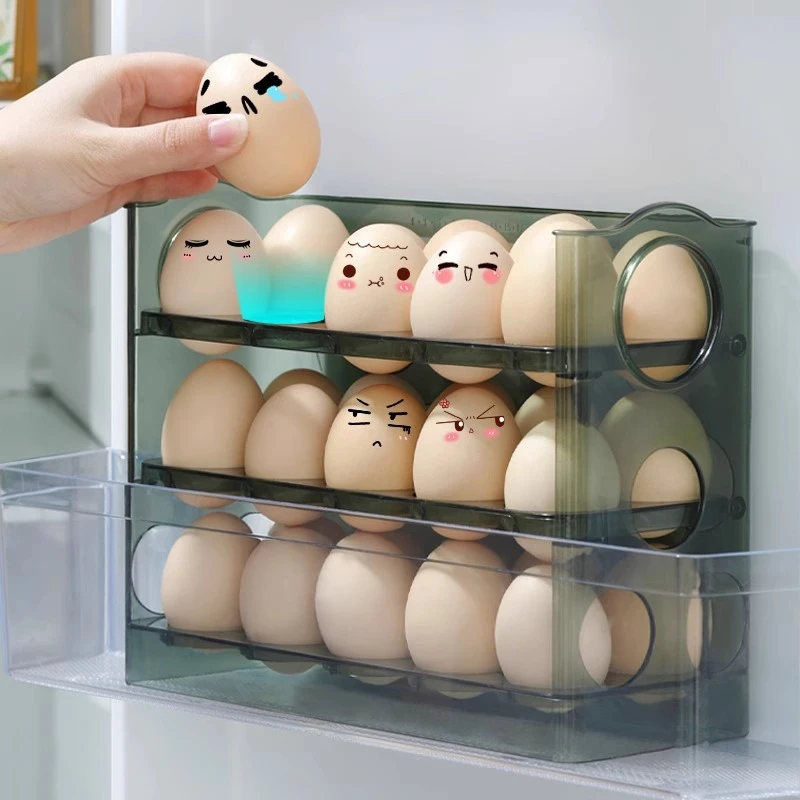 Egg storage box food grade kitchen refrigerator side door special storage box artifact rack support flip fresh-keeping box
Egg storage box food grade kitchen refrigerator side door special storage box artifact rack support flip fresh-keeping box