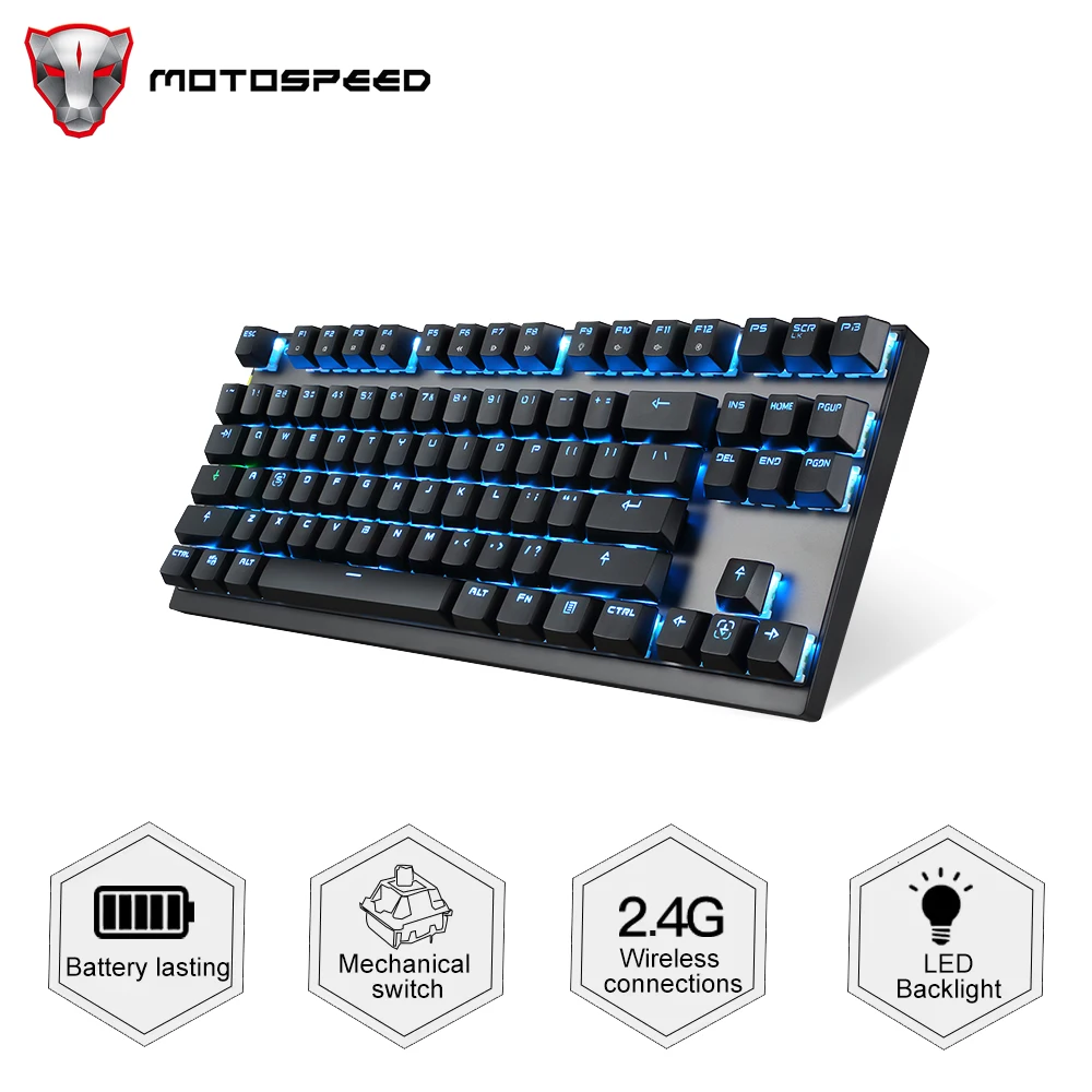 Механическая игровая клавиатура Motospeed GK82, беспроводная, 2,4G, проводная, двойной режим, 87 клавиш, двойная клавиатура со светодиодной подсветкой для ПК, ноутбука
Механическая игровая клавиатура Motospeed GK82, беспроводная, 2,4G, проводная, двойной режим, 87 клавиш, двойная клавиатура со светодиодной подсветкой для ПК, ноутбука
