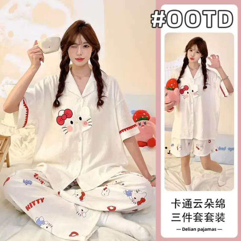 Cartoon Anime Youth Long Sleeved Long Pants Cardigan Pajamas Spring New Sweet Cute Girl Home Clothes Fashionable Comfortable Set
Cartoon Anime Youth Long Sleeved Long Pants Cardigan Pajamas Spring New Sweet Cute Girl Home Clothes Fashionable Comfortable Set