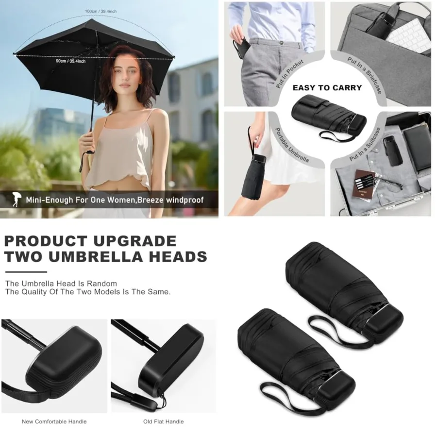 Mini Umbrella - Compact, Waterproof Travel Umbrella for Light Rain, Suitable for Women's Purse and Pocket
Mini Umbrella - Compact, Waterproof Travel Umbrella for Light Rain, Suitable for Women's Purse and Pocket