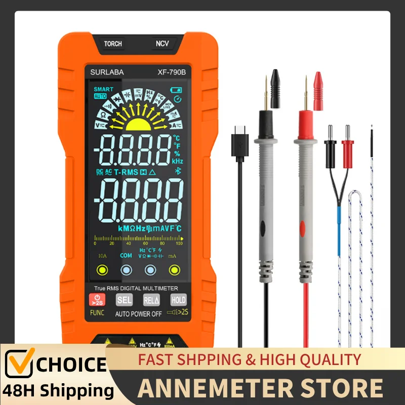Digital Multimeter TRMS 6000 Counts, Auto-Ranging Voltmeter with Non-Contact Voltage Tester, Electric Tester with Voltage
Digital Multimeter TRMS 6000 Counts, Auto-Ranging Voltmeter with Non-Contact Voltage Tester, Electric Tester with Voltage