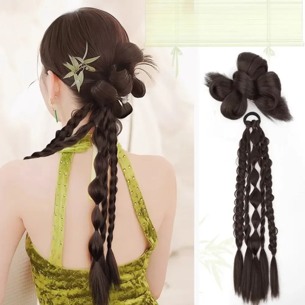 50cm Chinese Style Synthetic Twisted Braids Ponytail Wig Women Gentle Temperamental Hair Bun Hair Extension
50cm Chinese Style Synthetic Twisted Braids Ponytail Wig Women Gentle Temperamental Hair Bun Hair Extension