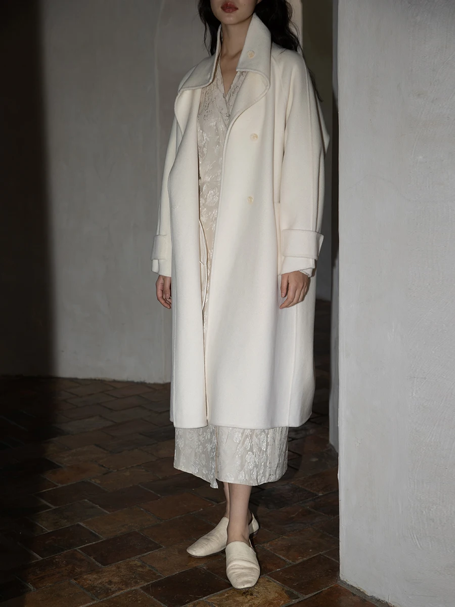 Pure White Silklike 00 Australian Wool Vest Vintage Women's Outerwear Long Coat Simple Sle Commute Design Long Sve Coat
Pure White Silklike 00 Australian Wool Vest Vintage Women's Outerwear Long Coat Simple Sle Commute Design Long Sve Coat