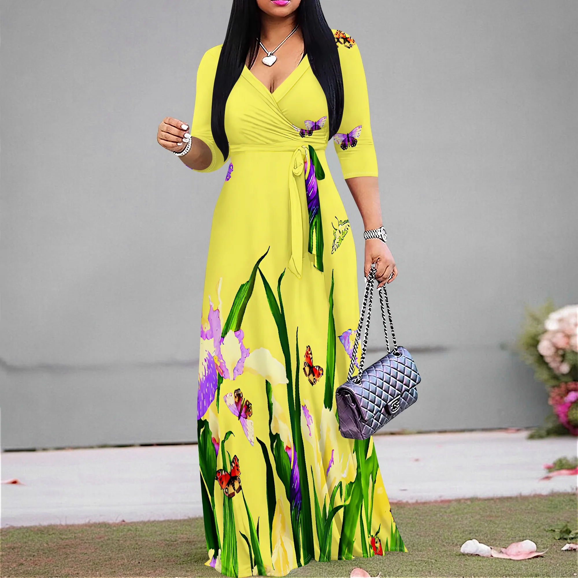 Summer Fashion Printed Short Sleeve Maxi Dress for Women Short Sleeve Long Dress Cocktail Party Loose Casual Dresses
Summer Fashion Printed Short Sleeve Maxi Dress for Women Short Sleeve Long Dress Cocktail Party Loose Casual Dresses