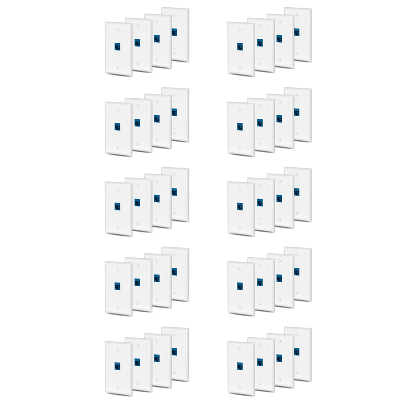 Y51A-40X Cat6 Ethernet Wall Plate Outlet 1 Port RJ45 Network Female To Female Keystone Wall Coupler Jack Plate White & Blue
Y51A-40X Cat6 Ethernet Wall Plate Outlet 1 Port RJ45 Network Female To Female Keystone Wall Coupler Jack Plate White & Blue