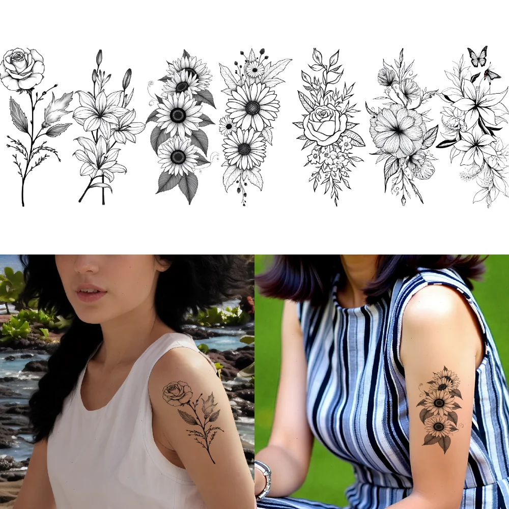 12 шт., временные татуировки, цветочные татуировки, линия искусства, татуировки с бабочками, временные татуировки, наклейки для рук, взрослых, плеч
12 шт., временные татуировки, цветочные татуировки, линия искусства, татуировки с бабочками, временные татуировки, наклейки для рук, взрослых, плеч