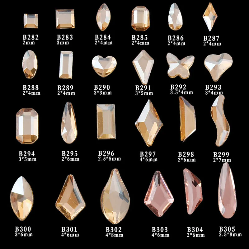 100pcs Champagne Nail Charms Gems Flatback Nail Art Accessories Square/Heart/Rhombus Mini Diamond Rhinestone For Manicure Stones
100pcs Champagne Nail Charms Gems Flatback Nail Art Accessories Square/Heart/Rhombus Mini Diamond Rhinestone For Manicure Stones