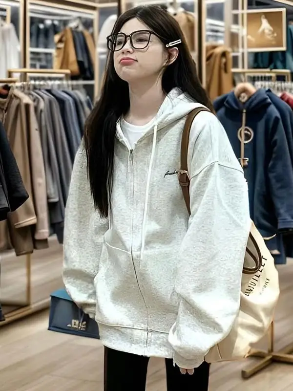 American High Street Oversize Hoodie Women's Spring Autumn Thin Zipper Cardigan Jacket Lazy Chic Style Long Sleeve Polyester ...
American High Street Oversize Hoodie Women's Spring Autumn Thin Zipper Cardigan Jacket Lazy Chic Style Long Sleeve Polyester ...