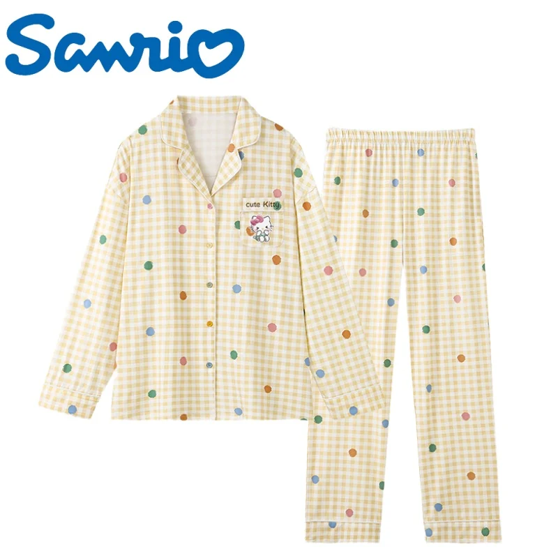 Sanrio Cotton Loungewear Cartoon Hellokitty Pajamas Small Lapels Casual Fashion Can Be Worn Outside Girls' Holiday Gifts
Sanrio Cotton Loungewear Cartoon Hellokitty Pajamas Small Lapels Casual Fashion Can Be Worn Outside Girls' Holiday Gifts