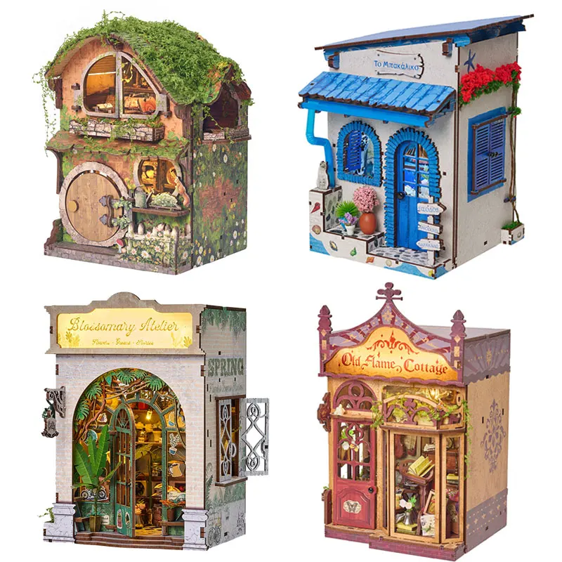 NEW DIY Wooden Book Nook Figurines Doll Houses Miniature Model Kits Handmade Dollhouse with Furniture for Friends Birthday Gifts
NEW DIY Wooden Book Nook Figurines Doll Houses Miniature Model Kits Handmade Dollhouse with Furniture for Friends Birthday Gifts