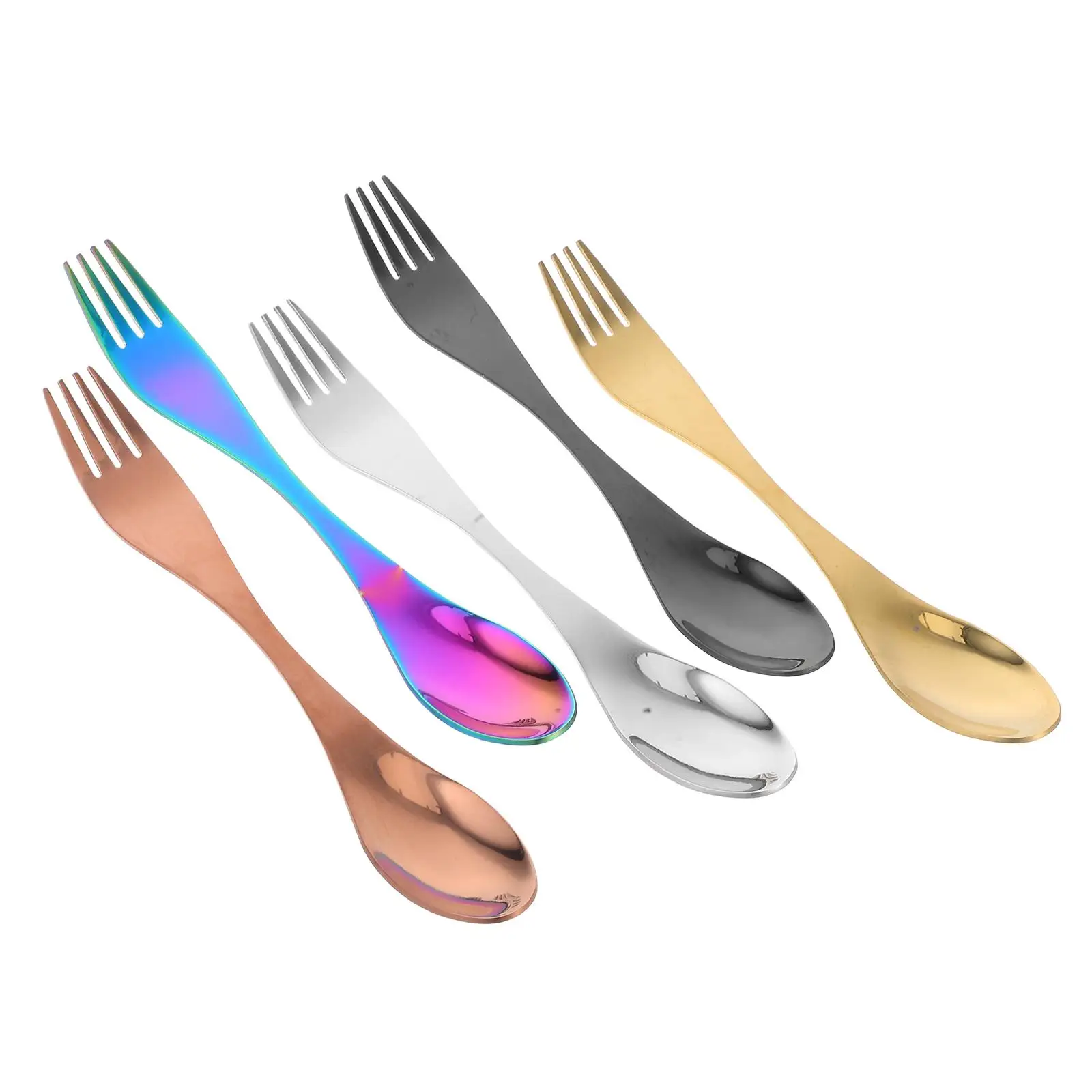 5PCS Stainless Steel Spoon Fork Eco-friendly Spork Travel Utensils Reusable Tableware Set Modern Kitchen Barware
5PCS Stainless Steel Spoon Fork Eco-friendly Spork Travel Utensils Reusable Tableware Set Modern Kitchen Barware