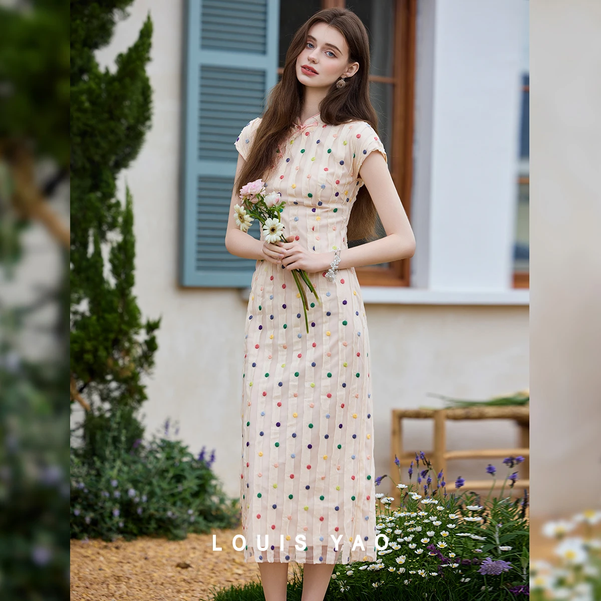 LOUIS YAO New Chinese Style Improved Maxi Dress 2026 Summer Retro Chinese Tie Dye Print Slim Waist polka dot Women Long Dress
LOUIS YAO New Chinese Style Improved Maxi Dress 2026 Summer Retro Chinese Tie Dye Print Slim Waist polka dot Women Long Dress