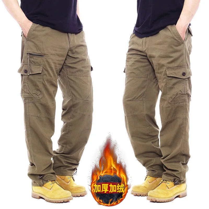 Winter Men Double Layer Fleece Cargo Pants Cotton Work Overalls Casual Thick Warm Baggy Long Trousers
Winter Men Double Layer Fleece Cargo Pants Cotton Work Overalls Casual Thick Warm Baggy Long Trousers