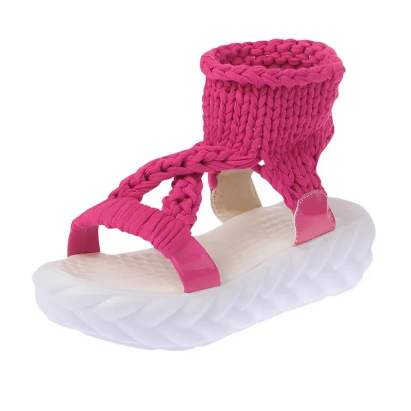 Bottom Shoes Fashion Platform Ladies Thick Causal Shoes Solid Color Braided Bohemian 2025 Luxury Sandals Shoes for Women
Bottom Shoes Fashion Platform Ladies Thick Causal Shoes Solid Color Braided Bohemian 2025 Luxury Sandals Shoes for Women
