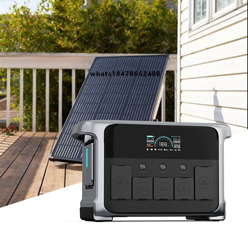 2400W portable solar generator for outdoor camping and home use with scalable AC output and capacity
2400W portable solar generator for outdoor camping and home use with scalable AC output and capacity