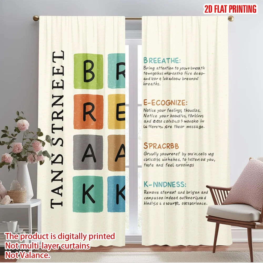 2pcs 2D flat printing Party Curtain TAKE A MINDFUL BREAK Fabric Without Electricity Holiday Decorations Use for Classroom Office
2pcs 2D flat printing Party Curtain TAKE A MINDFUL BREAK Fabric Without Electricity Holiday Decorations Use for Classroom Office