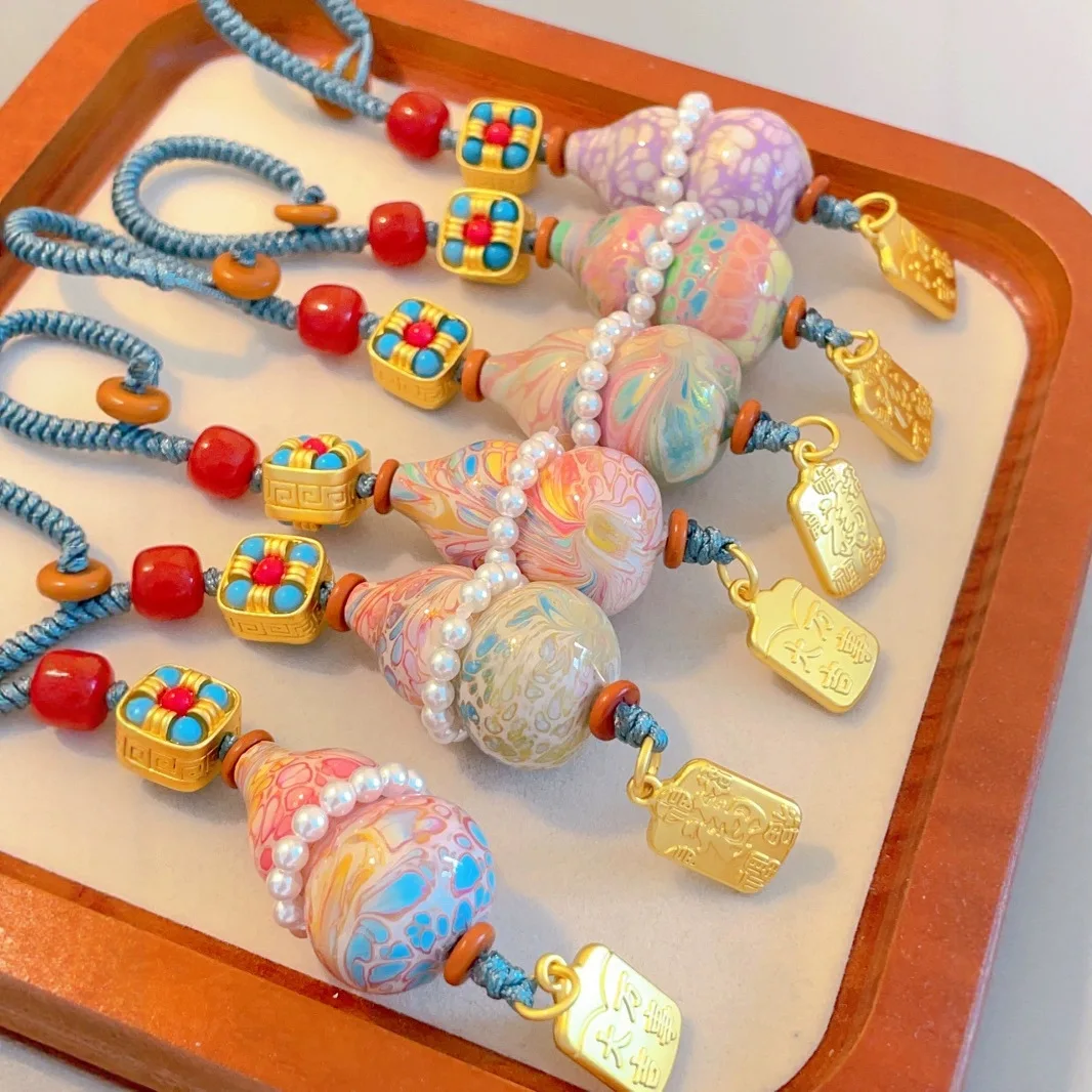 Fu Pai Pearl Gourd Accessories, Exquisite Pearl Keychain Jewelry Accessories with Large Lacquer Small Gourds
Fu Pai Pearl Gourd Accessories, Exquisite Pearl Keychain Jewelry Accessories with Large Lacquer Small Gourds