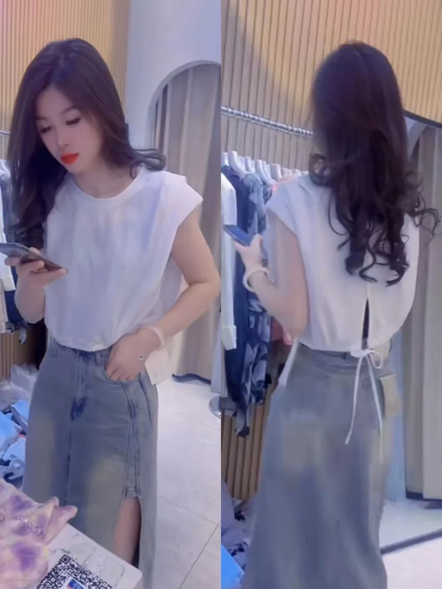 Unique Design Sensation Short Sleeve T-Shirt Women's Summer Fashionable Beautiful Korean Style Cotton Blend round Neck Short ...
Unique Design Sensation Short Sleeve T-Shirt Women's Summer Fashionable Beautiful Korean Style Cotton Blend round Neck Short ...