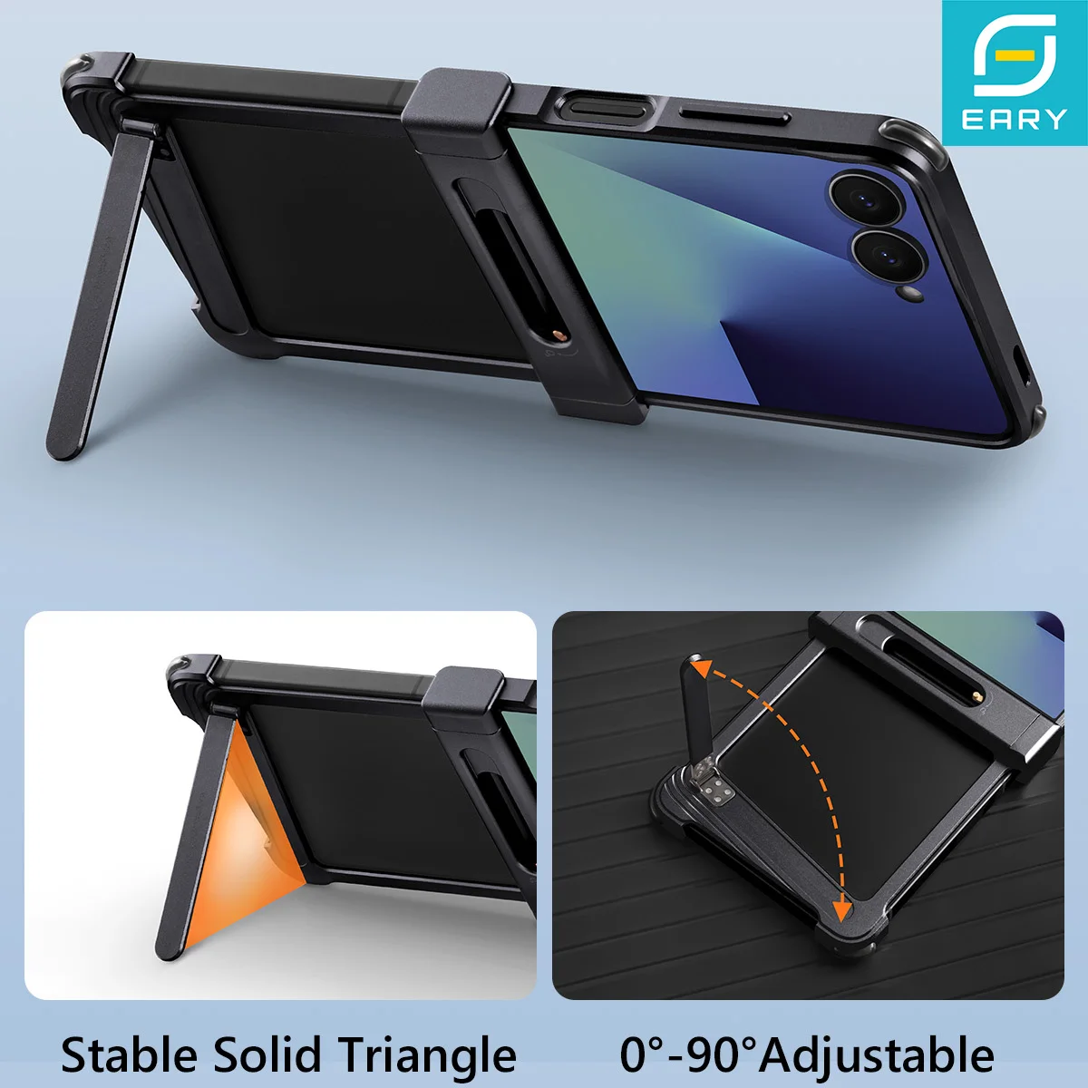 Eary Magnetic Phone Case for Samsung Galaxy Z Flip 7 With Adjustable Hidden Stand Military-Grade Shockproof Protection 7 Cover
Eary Magnetic Phone Case for Samsung Galaxy Z Flip 7 With Adjustable Hidden Stand Military-Grade Shockproof Protection 7 Cover