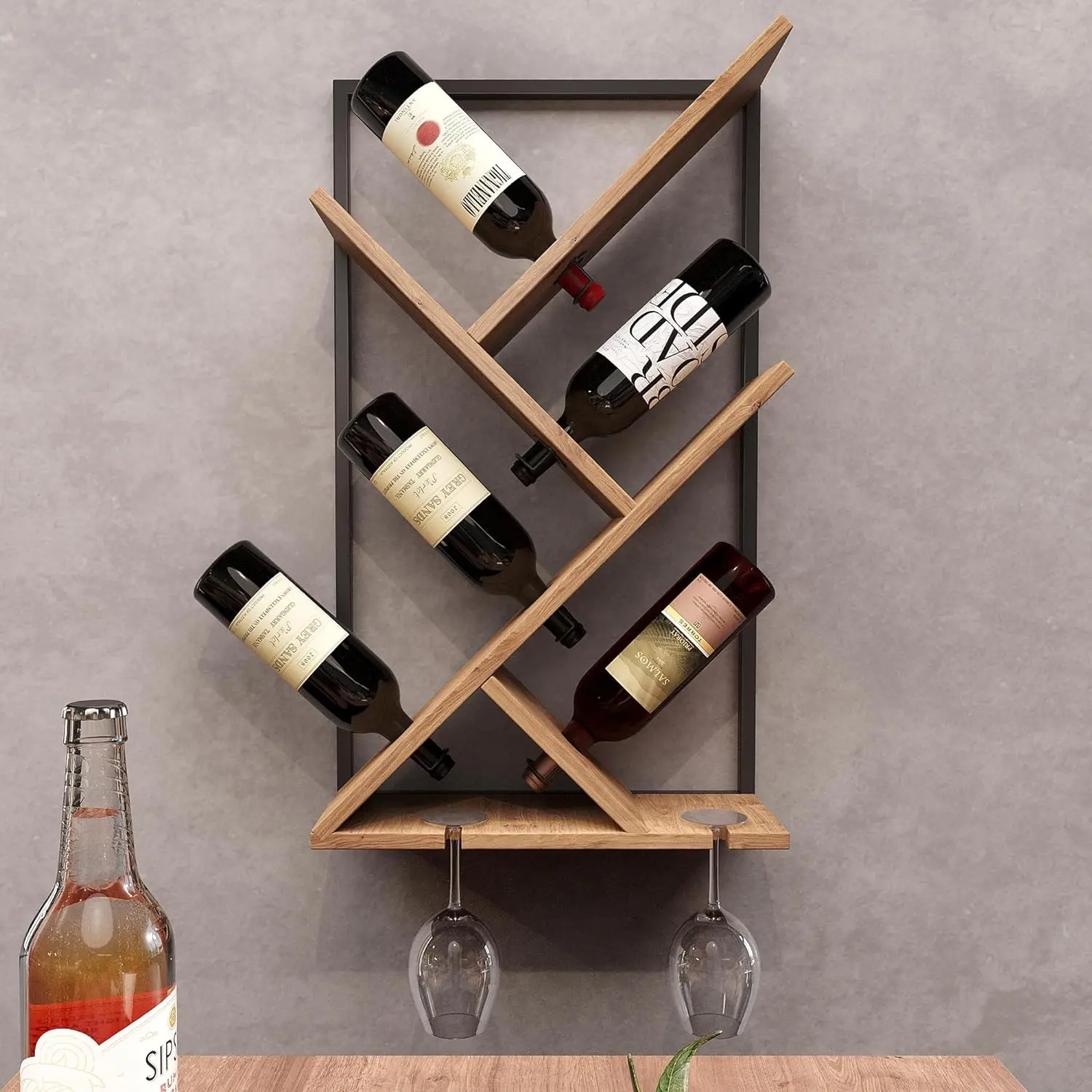 Comfort Corner Floating Wine Bar - Wall Mounted Wine Rack for Bottles and Glasses
Comfort Corner Floating Wine Bar - Wall Mounted Wine Rack for Bottles and Glasses