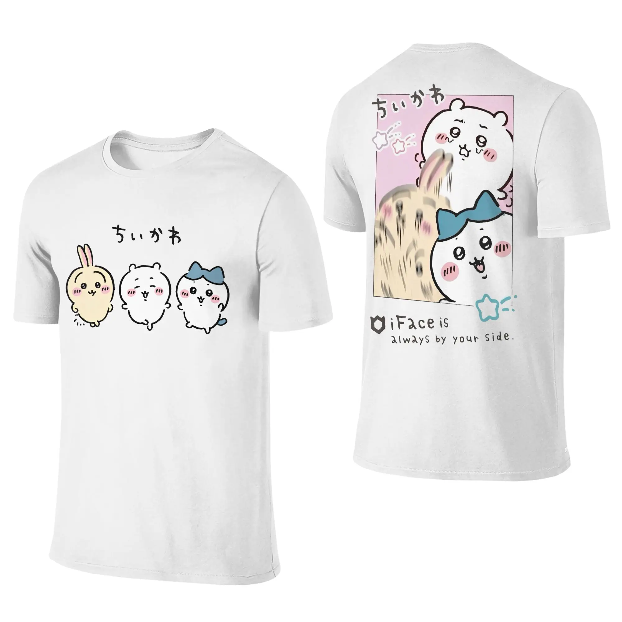 Мужская и женская милая футболка Chiikawa Kawaii, японский дизайн, одежда из чистого хлопка, повседневные футболки с короткими рукавами и круглым вырезом, вечерние футболки
Мужская и женская милая футболка Chiikawa Kawaii, японский дизайн, одежда из чистого хлопка, повседневные футболки с короткими рукавами и круглым вырезом, вечерние футболки