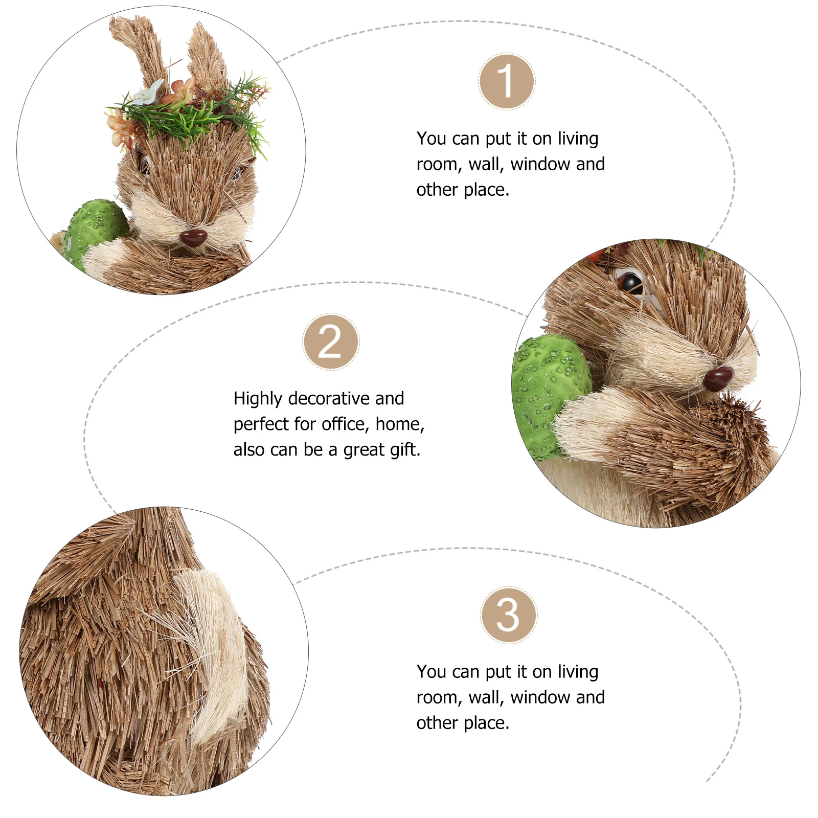 1pc Rabbit Ornament Straw Bunny Adornment Safe Living Room Decor Gift Kids Easter Vase Craft Festival Layout
1pc Rabbit Ornament Straw Bunny Adornment Safe Living Room Decor Gift Kids Easter Vase Craft Festival Layout