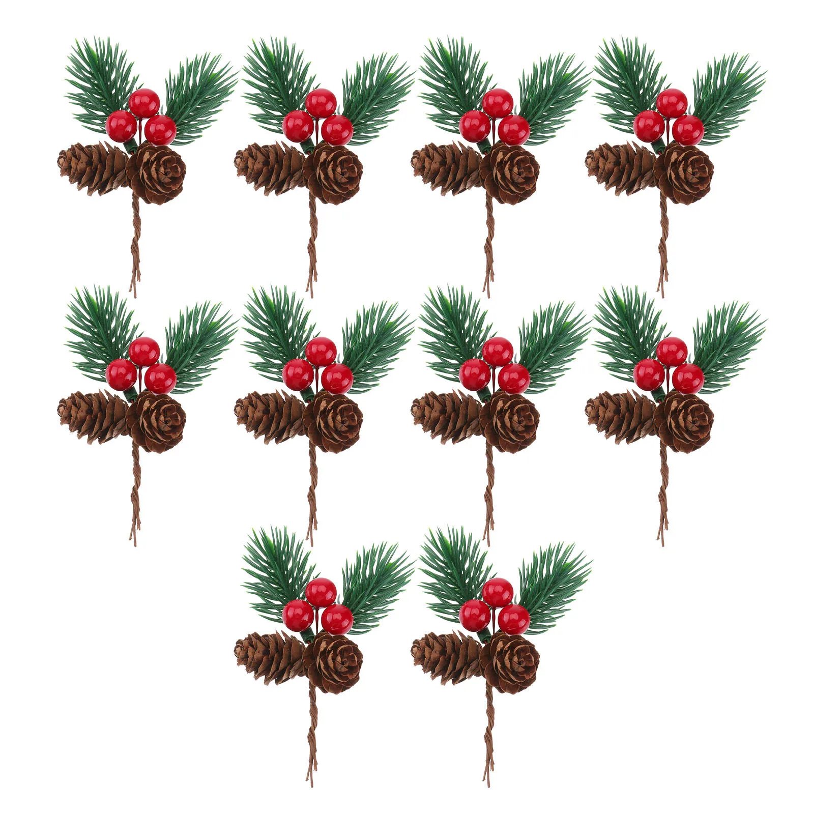 10 Pcs Artificial Christmas Pine Picks PVC Material Decorate Xmas Tree Wreath Centerpieces Holiday Season Festive
10 Pcs Artificial Christmas Pine Picks PVC Material Decorate Xmas Tree Wreath Centerpieces Holiday Season Festive