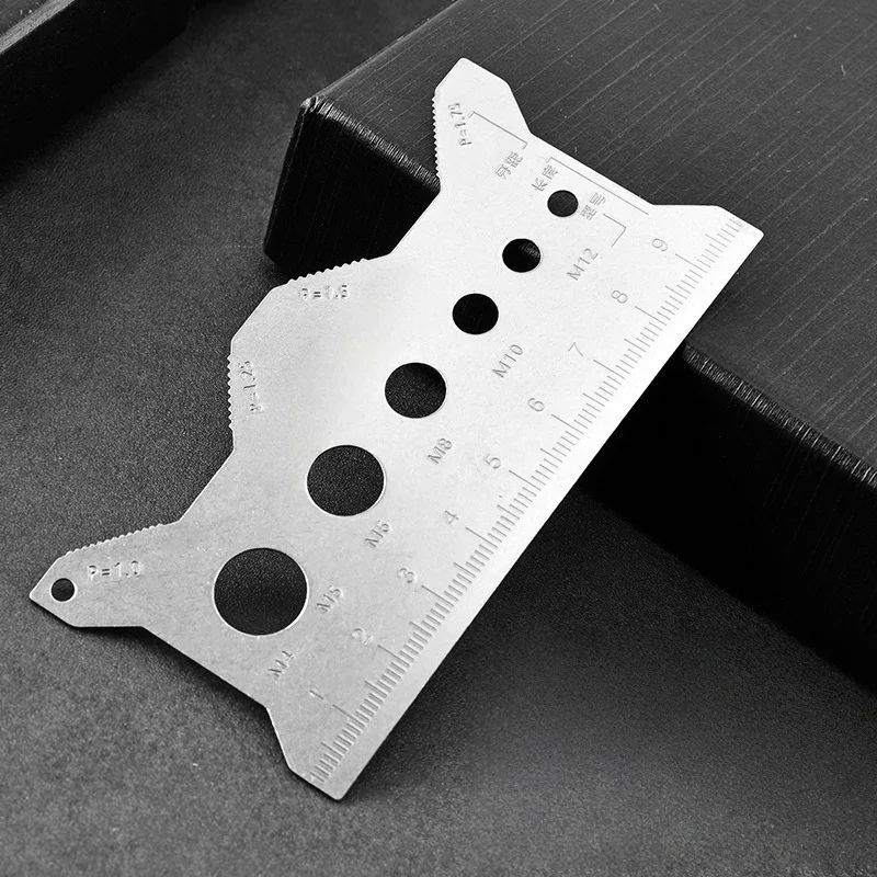 Bolt Measuring Tool Bolt Thread Sizer Flat Double-Sided Screw Measuring Device Multi-Function Titanium Screw Caliper Tool
Bolt Measuring Tool Bolt Thread Sizer Flat Double-Sided Screw Measuring Device Multi-Function Titanium Screw Caliper Tool