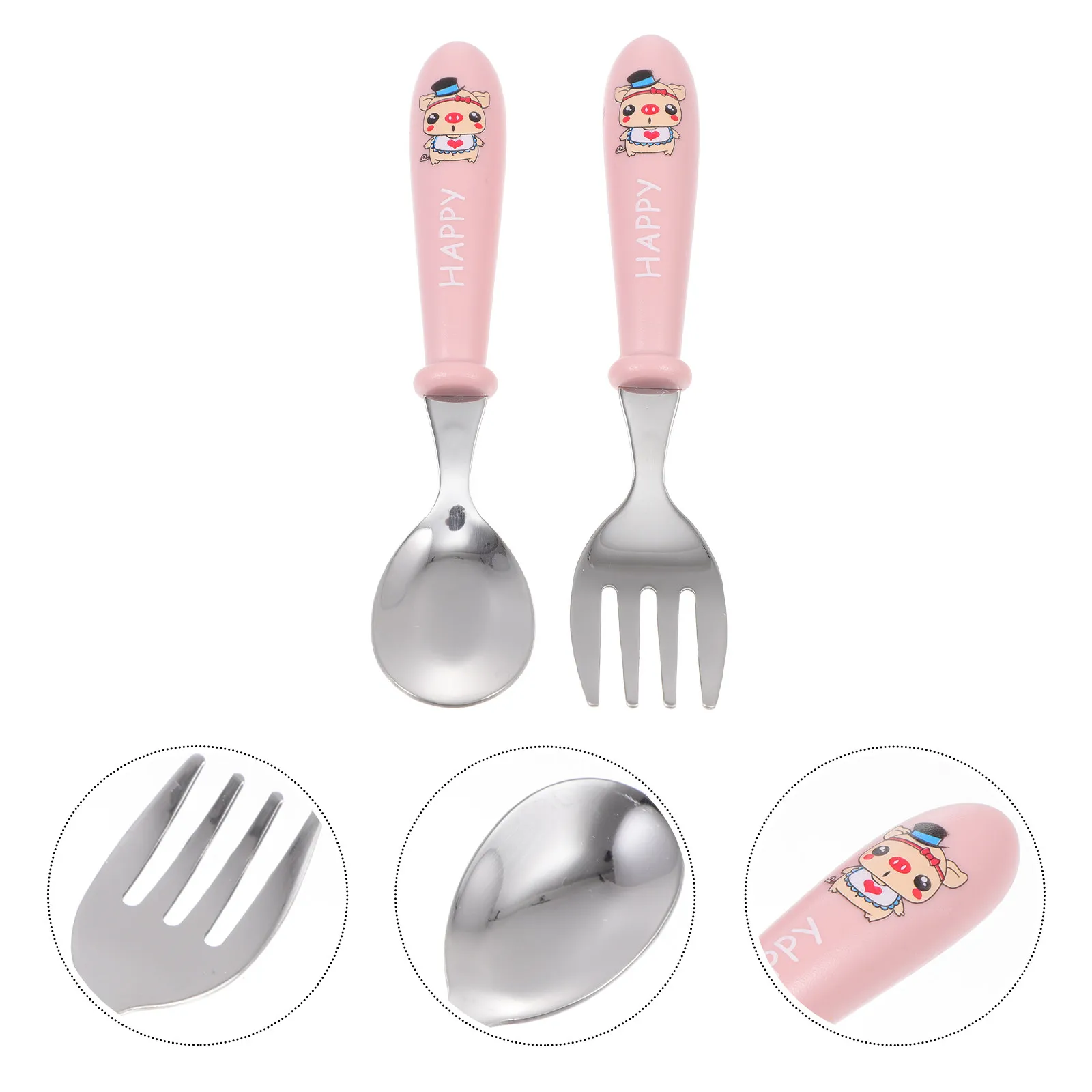 1Set Baby Spoon Fork Set Stainless Steel Child Tableware Dustproof Portable Feeding Cutlery for Toddlers Training Learning
1Set Baby Spoon Fork Set Stainless Steel Child Tableware Dustproof Portable Feeding Cutlery for Toddlers Training Learning